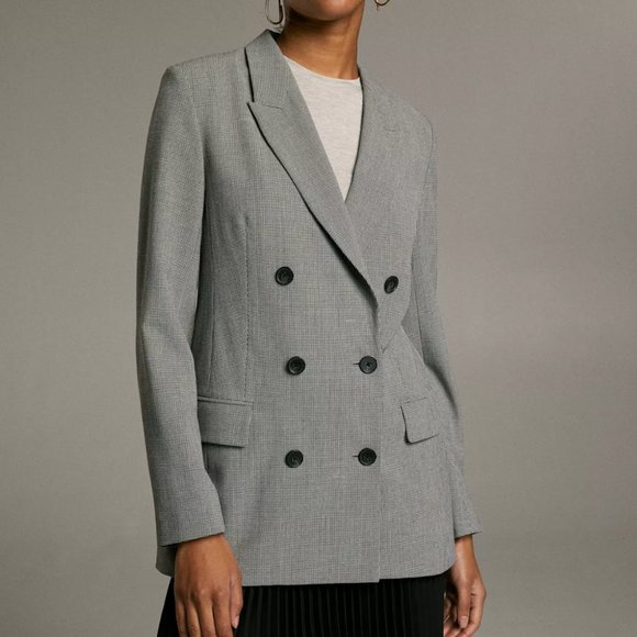 Aritzia Babaton Samuel Check Double Breasted Blazer - Picture 1 of 4